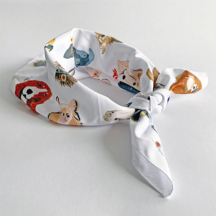 22" Square Handkerchief of Multiple Breeds