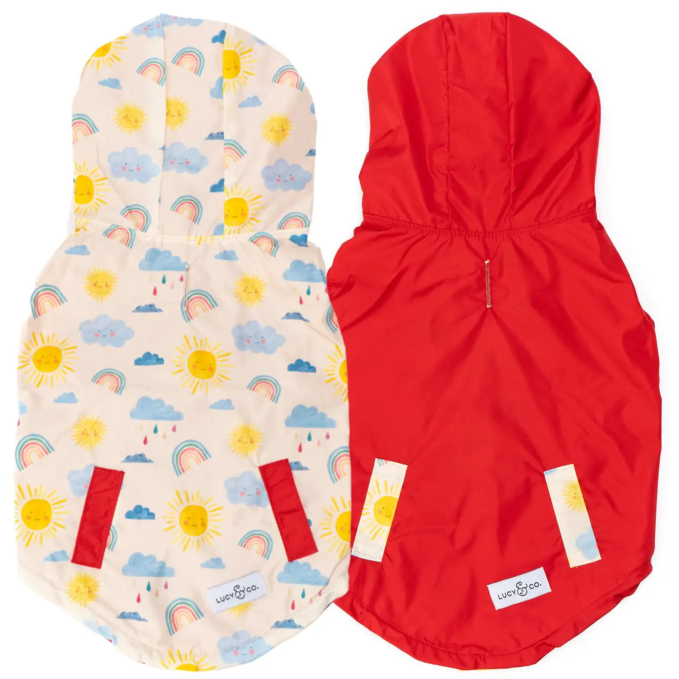 Rain or Shine Reversible Dog Raincoat