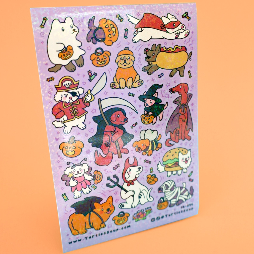 Holographic Dogs Sticker Sheets