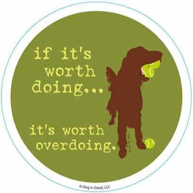 Circular Dog Themed Inspirational Stickers