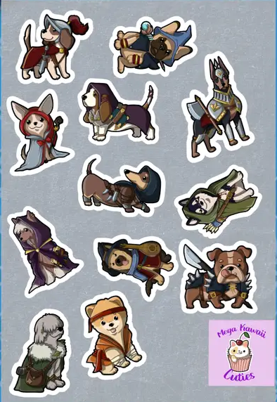 D&D Dogs Stickers