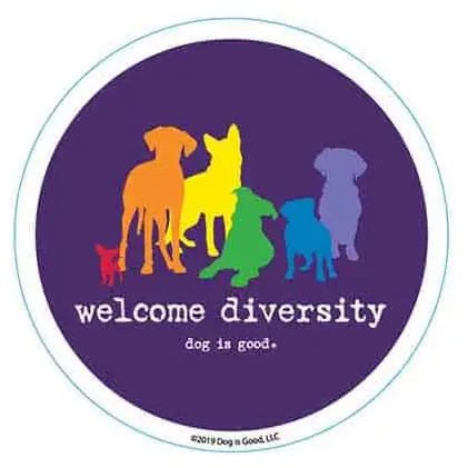 Circular Dog Themed Inspirational Stickers