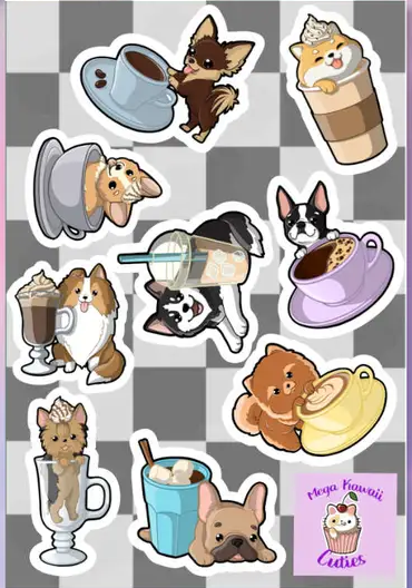 Coffee Dogs Stickers