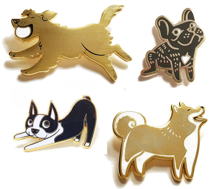 Doggie Drawings Enamel Pins