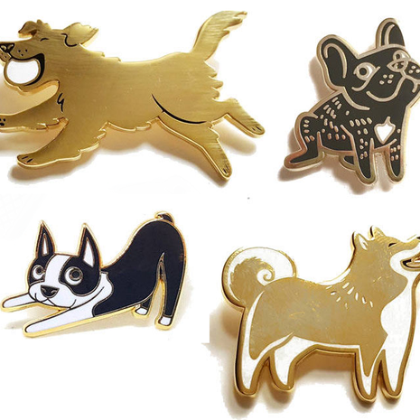 Doggie Drawings Enamel Pins