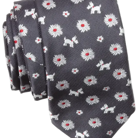Dogs & Daisies Silk Tie