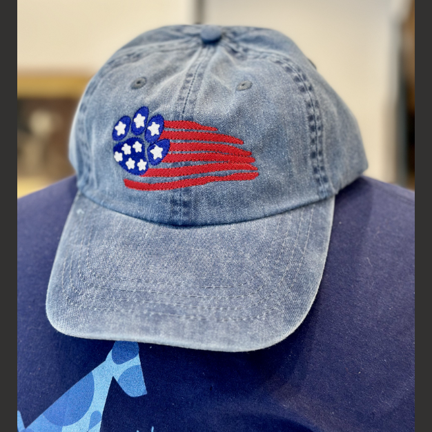 Flag & Paw Embroidered Cap from Tug Tees