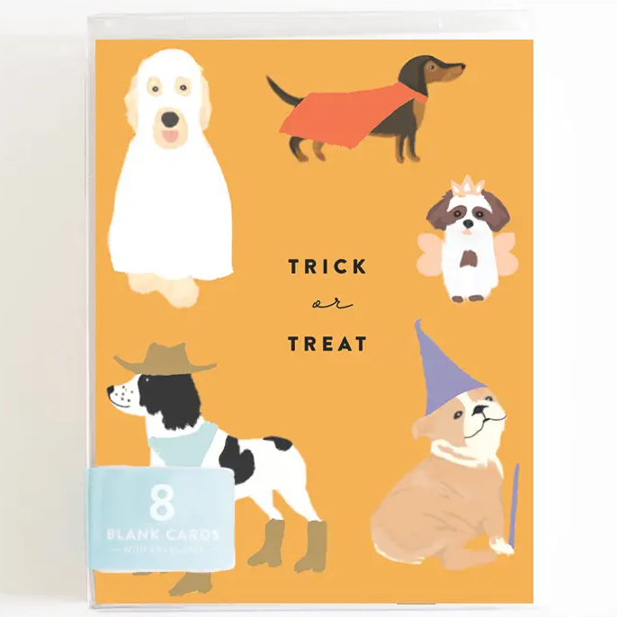 Tick or Treat Dogs Greeting Cards by Joy Paper Co.