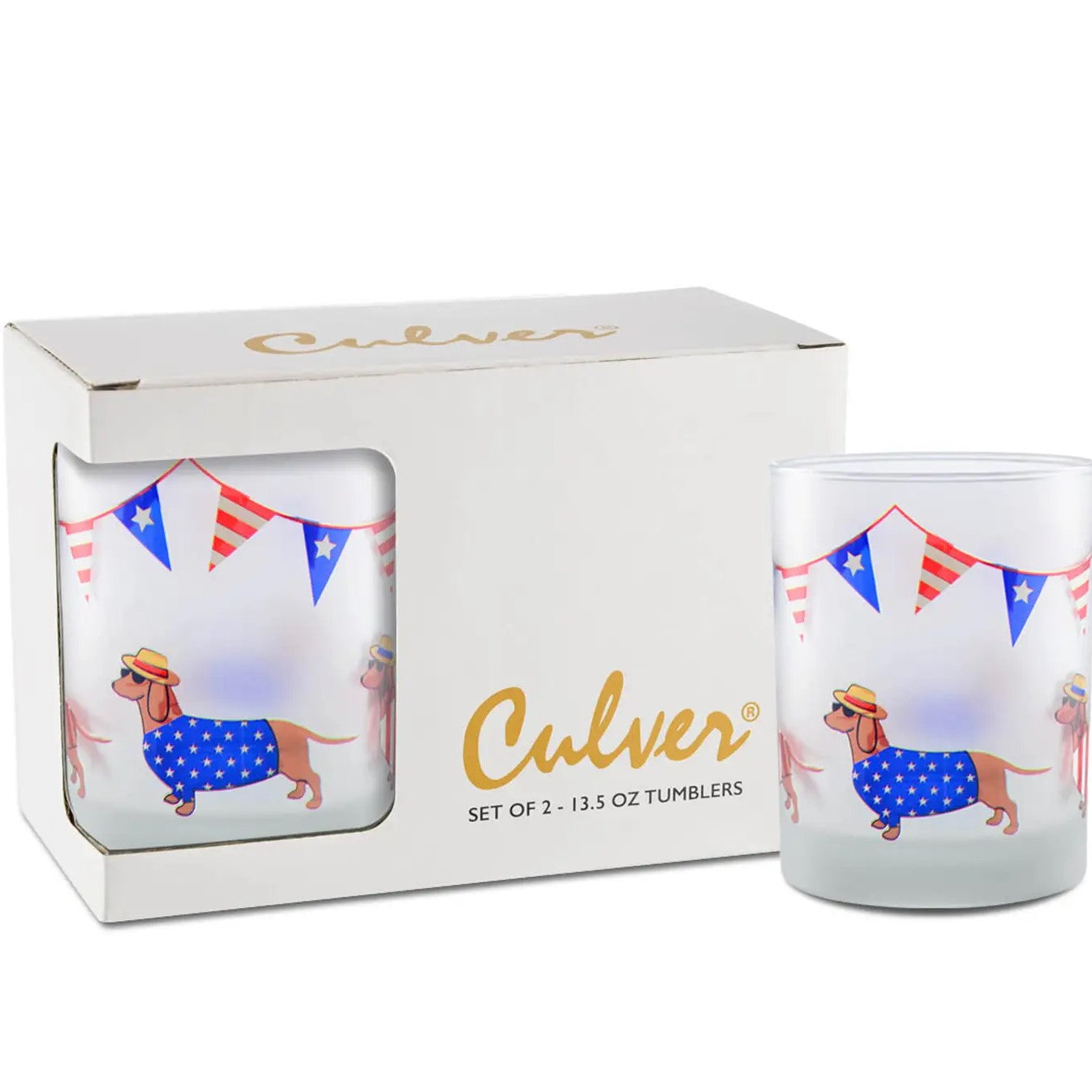 Frosted Old Fashion Glasses