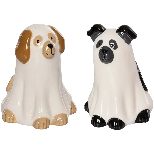 Halloween Ghost Dogs Salt & Pepper Shakers