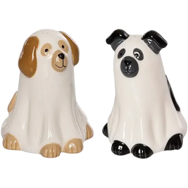 Halloween Ghost Dogs Salt & Pepper Shakers