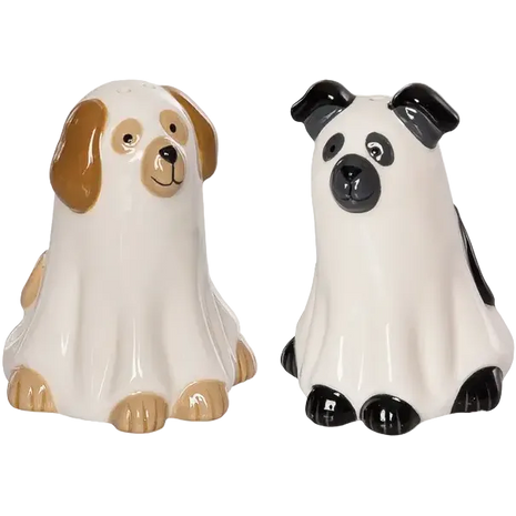 Halloween Ghost Dogs Salt & Pepper Shakers