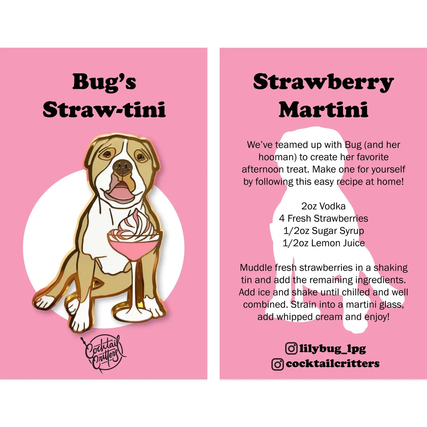 Dogs with Drinks Enamel Pins