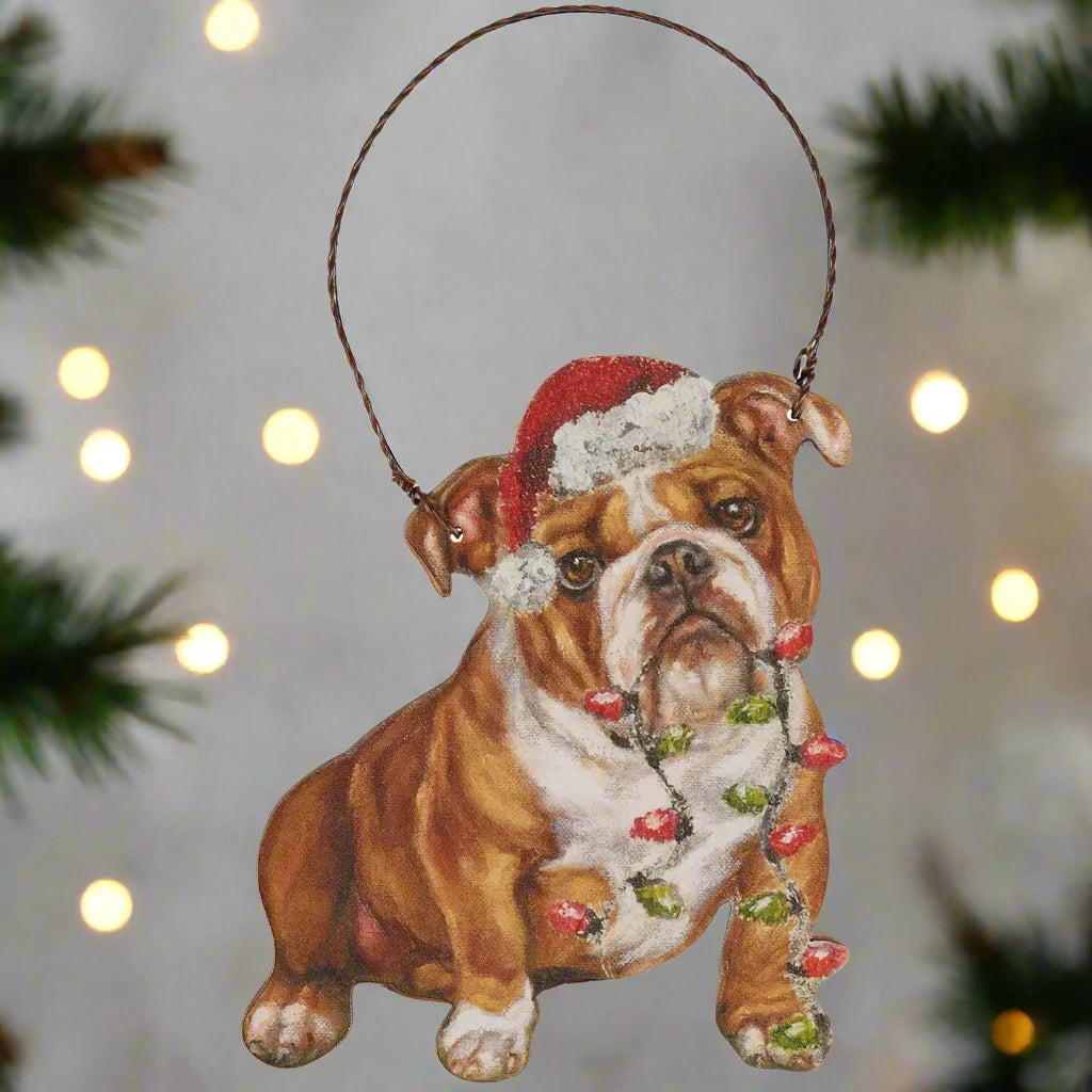 Rustic Wooden Dog Ornaments