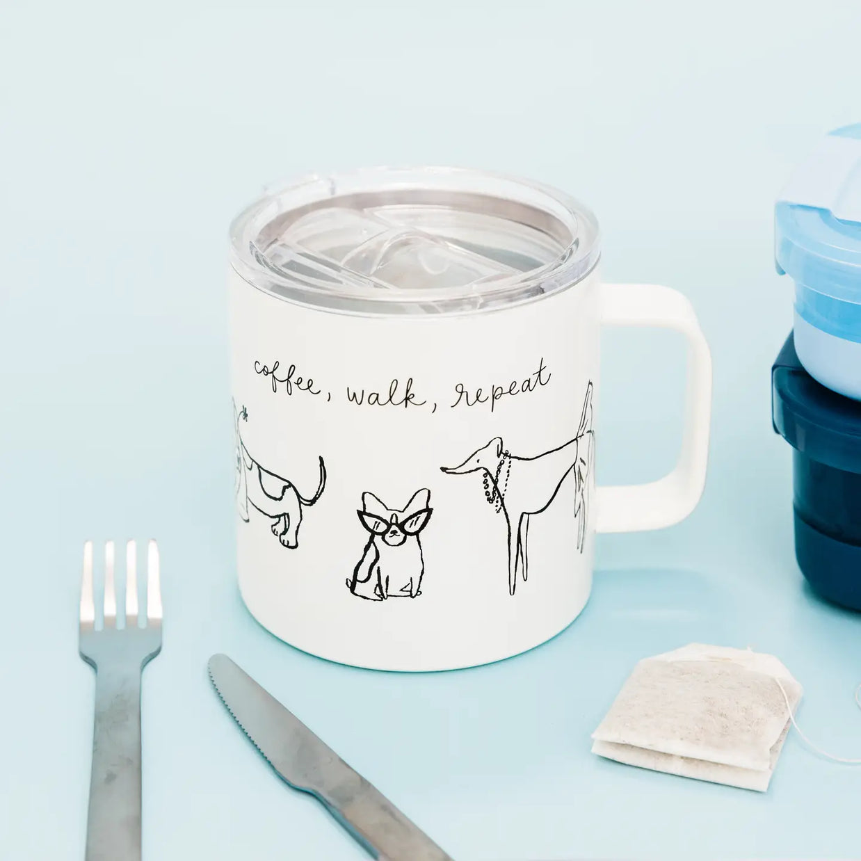 Dog Party Stainless Steel Travel Mug
