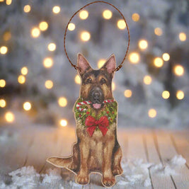 Rustic Wooden Dog Ornaments