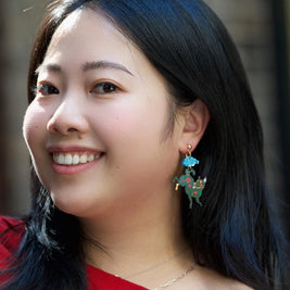 Hand Painted Laser Cut Acrylic Earrings