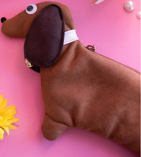 Dachshund Shaped Smell Proof Clutch