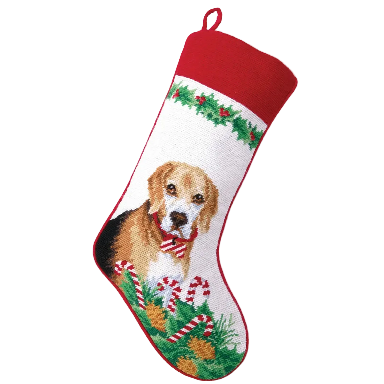 Hand Needlepoint Christmas Stocking