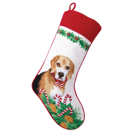 Hand Needlepoint Christmas Stocking