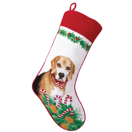 Hand Needlepoint Christmas Stocking