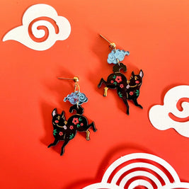 Hand Painted Laser Cut Acrylic Earrings