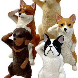Saluting Dog Figurine Gachapan