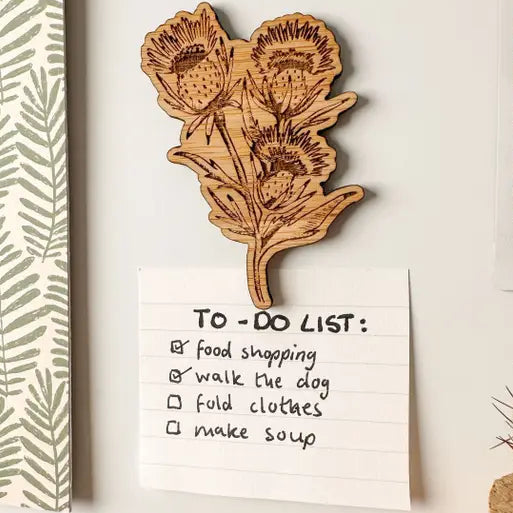 Hand Designed Bamboo Magnet Collection by Scottish Artist