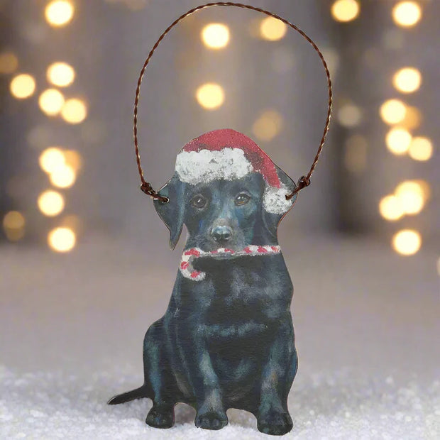 Rustic Wooden Dog Ornaments