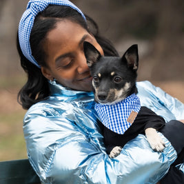 Matching Dog Bandana and Human Hair Accessories