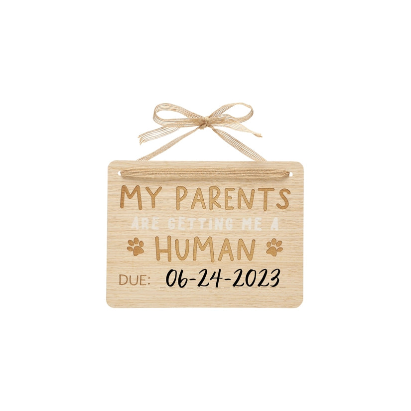 Wooden Pet Announcement Signs