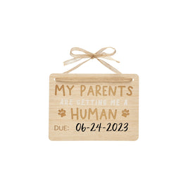 Wooden Pet Announcement Signs