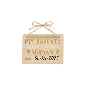 Wooden Pet Announcement Signs from Pearhead