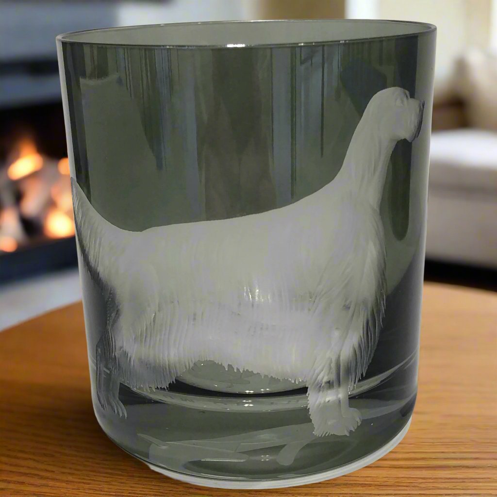 Dog Profile Engraved Double Old Fashioned Glasses