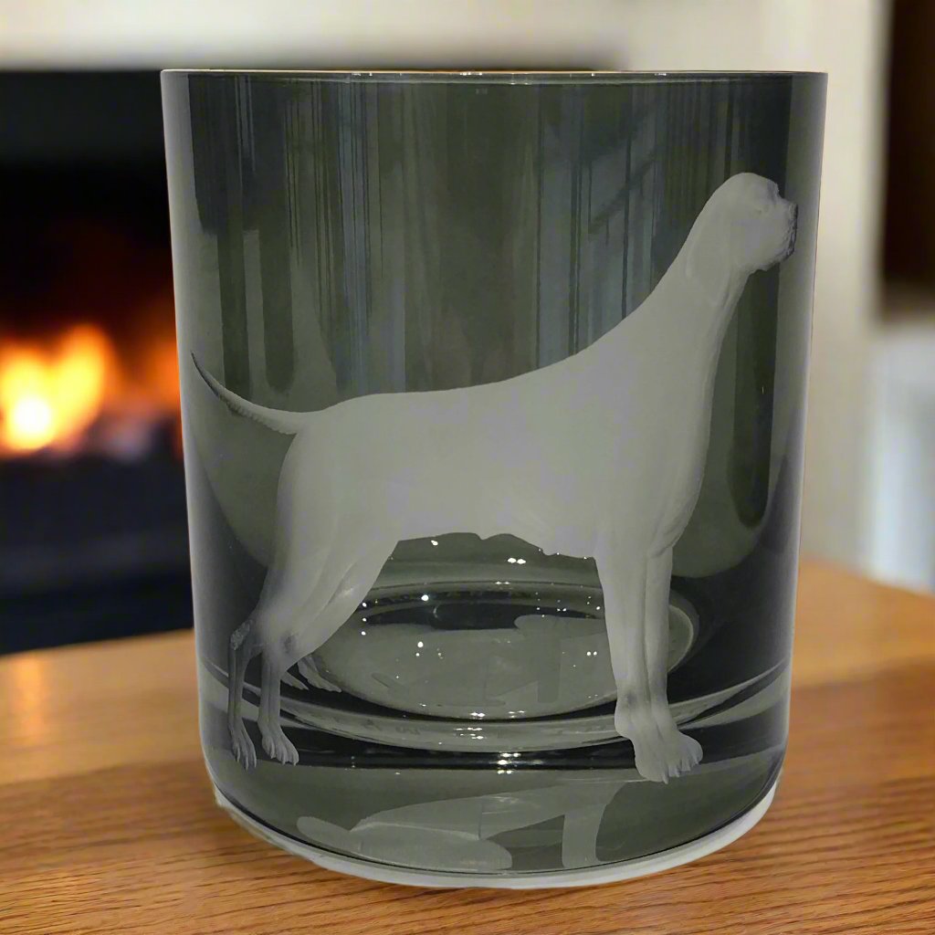 Dog Profile Engraved Double Old Fashioned Glasses
