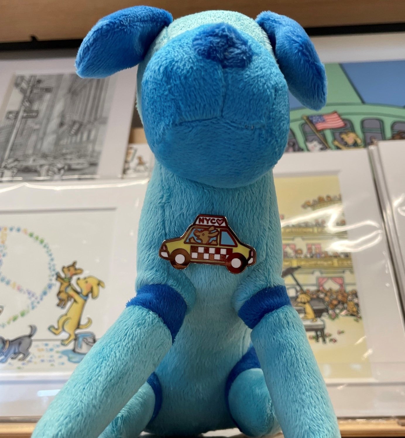 NYC Taxi Dog Enamel Pins