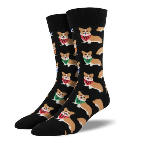 Corgi in Bandana Socks - Multiple Colors & Sizes!