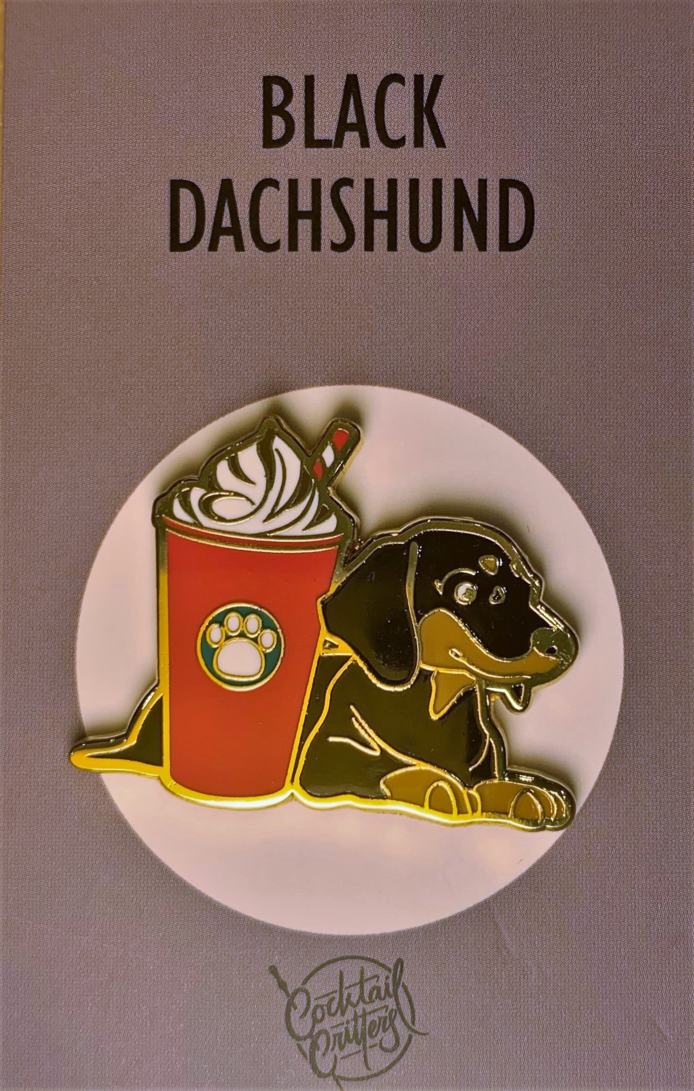 Dogs with Drinks Enamel Pins