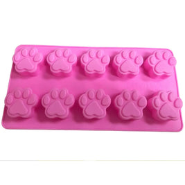 Paw and Bone Shaped Print Shaped Silicone Mold Trays