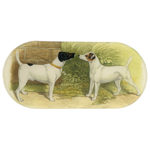 Antique and Vintage Dog Prints on Hand Blown Glass Objects