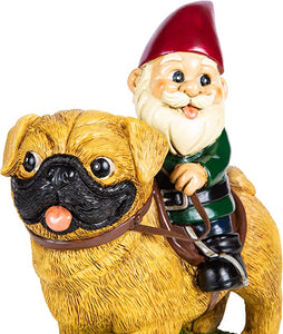 Garden Gnomes Riding Dogs by Kwirkworks