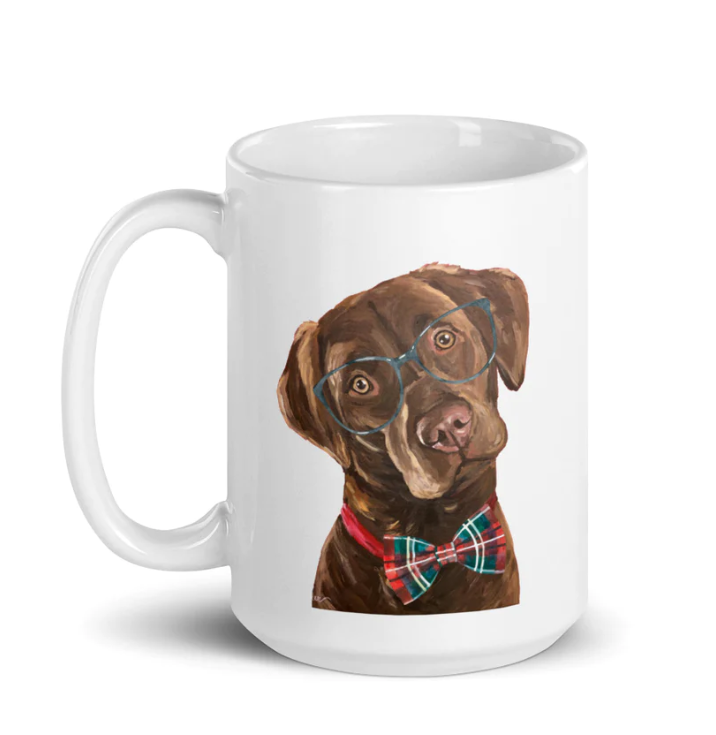 Christmas Dogs on Ceramic Mugs (over 20 breeds offered!)