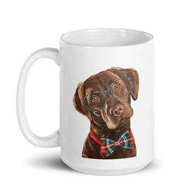 Christmas Dogs on Ceramic Mugs (over 20 breeds offered!)