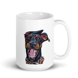 Christmas Dogs on Ceramic Mugs (over 20 breeds offered!)