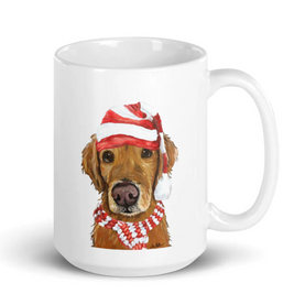 Christmas Dogs on Ceramic Mugs (over 20 breeds offered!)