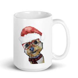 Christmas Dogs on Ceramic Mugs (over 20 breeds offered!)