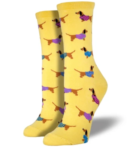 Haute Dog Socks in Mimosa Yellow by Socksmith
