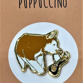 Dogs with Drinks Enamel Pins