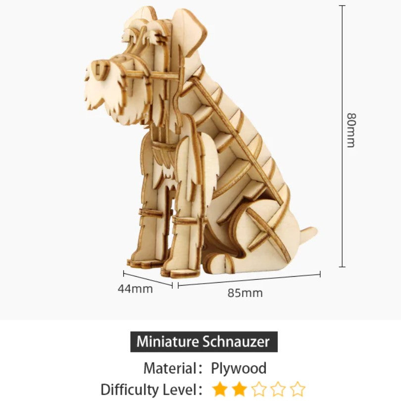 3D Wooden Dog Puzzles - Multiple Breeds!