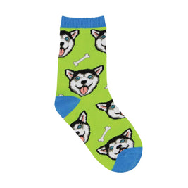 Kids Happy Husky Socks - Multiple Colors & Sizes!